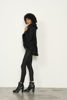 Knit Vest w/ Fur Trim - Black | Caju