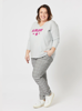 Crystal Check Jogger Pant - Silver | Threadz