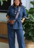 Sally Bow- Navy with Tan bow | LIV & MILLY