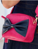 Sally Bow-Pink with Navy bow | LIV & MILLY