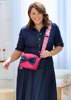 Sally Bow-Pink with Navy bow | LIV & MILLY