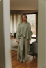 Winter Retreat Merino Cotton Pullover- Acacia | Talamaya