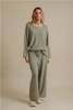 Winter Retreat Merino Cotton Pullover- Acacia | Talamaya