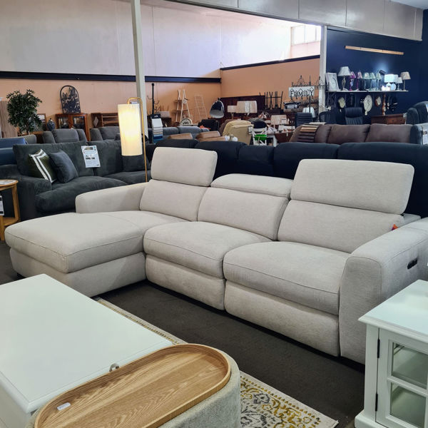 Sutton 2 seater + Chaise- Electric recliner | Beige