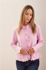 100% Boiled Wool Ruffle Trim Jacket - Blush | Seesaw
