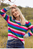 Australia Wool Blend Multi Stripe Sweater - Bright Combo | Seesaw