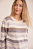 Australia Wool Blend Multi Stripe Sweater - Mocha Combo | Seesaw