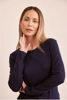LS Ribbed Top - Navy | Seesaw