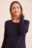 LS Ribbed Top - Navy | Seesaw