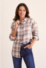 100% Linen Plaid LS Shirt- Silver combo | Seesaw