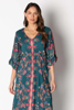 Barcelona Shirred Midi - Forest | Lula Soul