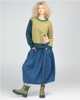 Guru Skirt- Mid wash denim | Boom Shanker 