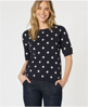 Ascot Spot Top - Navy/White | Gordon Smith