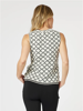 Clover Print Sleeveless Knit Top - Ivory/Black | Gordon Smith