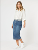 Republic Split Skirt - Denim | Threadz