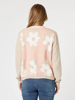 Pasadena Floral Print Knit Cardigan - Coral/Natural | Threadz
