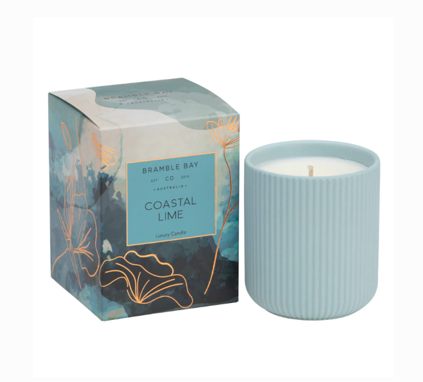 Coastal Lime Ceramic Candle | Bramble Bay Collection