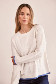 Cable Knit Sweater - Winter White | Seesaw