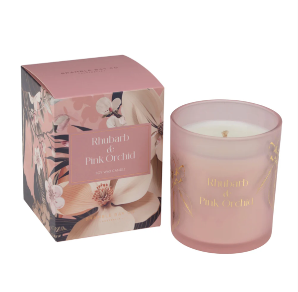 Rhubarb & Pink Orchid Candle | Bramble Bay Collection