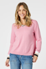 Harvard V Neck Jumper - Blush | Gordon Smith