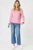 Harvard V Neck Jumper - Blush | Gordon Smith