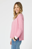 Harvard V Neck Jumper - Blush | Gordon Smith