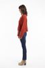 Alpaca Blend Knit V Neck Jumper- Rust | Escape by QC