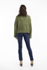 Alpaca Blend Knit V Neck Jumper- Olive | Escape by QC