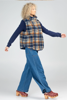 Alba Vest - Navy/Brown | Boom Shanker