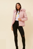 Faux Fur Puffer Jacket - Pink | Caroline K Morgan