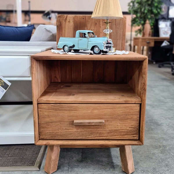 Norfolk Bedside Table - Recylced Timber | Tradway