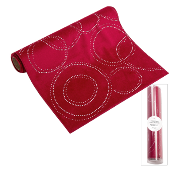 GLAM VELVET DIAMONTE RUNNER - 200CM RED | Christmas