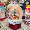 Christmas Candy Gingerbread Cupcake | Snow Globe