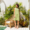 Scallop Edge Shift Dress - Pistachio | Seesaw
