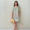 Spell Dress Jewel Aari Embroidery - Mint | Naudic