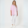 Skyler Stripe Shirt - Pink White | Threadz