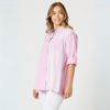 Skyler Stripe Shirt - Pink White | Threadz