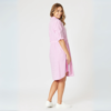 Skyler Stripe Shirt Dress - Pink White | Threadz