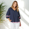 Ric Rac Top - Navy | Threadz