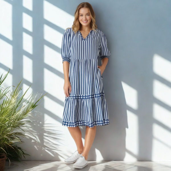 Ric Rac Top - Navy | Threadz