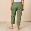 Sarah Linen Pleat Hem Pant - Khaki | Gordon Smith