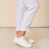 Sarah Linen Pleat Hem Pant - White | Gordon SmitH