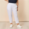 Sarah Linen Pleat Hem Pant - White | Gordon SmitH