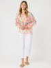 Spring Floral Sheer Blouse - Multi | Gordon Smith