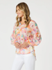 Spring Floral Sheer Blouse - Multi | Gordon Smith