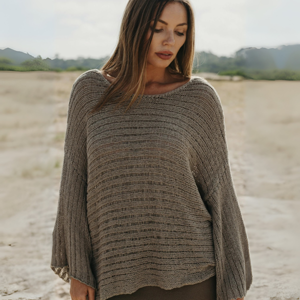 Coast-to-Coast Pullover - Khaki | Talamaya