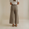 Retreat Cotton Twist Full Length Pant - Vintage Khaki x Silver | Talamaya