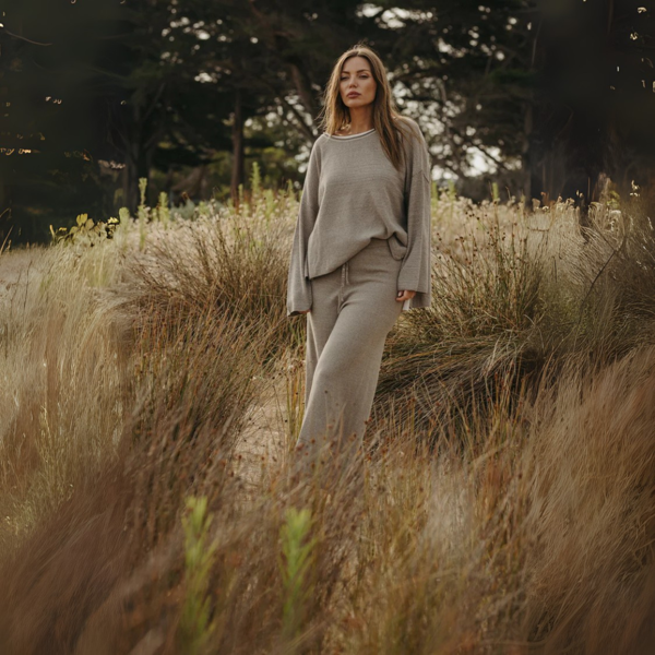 Retreat Cotton Twist Pullover - Vintage Khaki x Silver | Talamaya