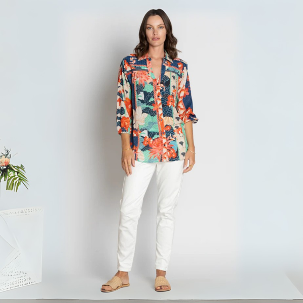 Wazuka Shirt - Navy | Lula Soul