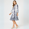 Resort Beaded Dress - White/Navy | Gordon Smith
